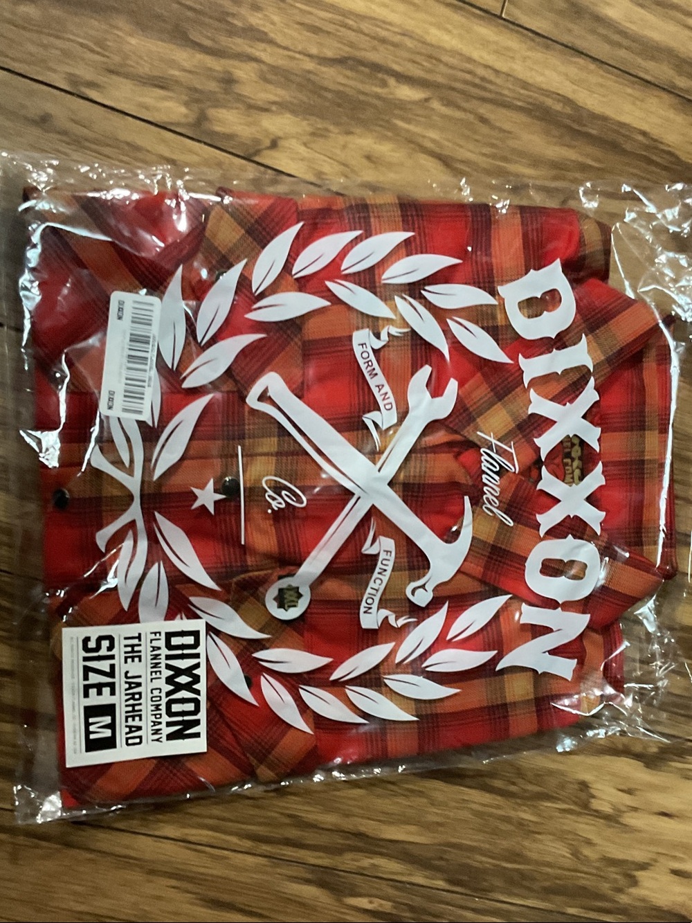 DIXXON Red and Orange Plaid Button-Down Shirt